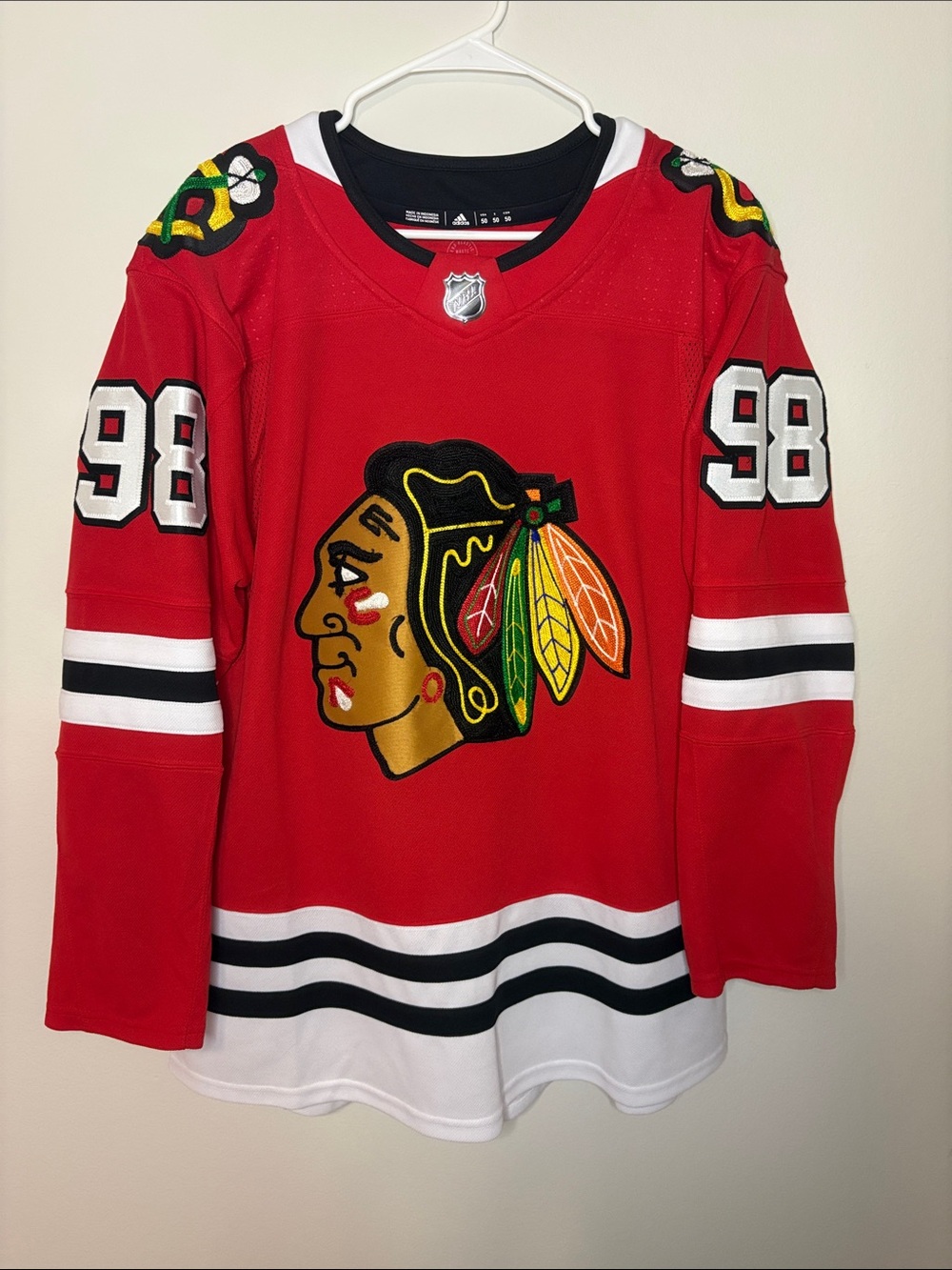 Chicago Blackhawks Authentic adidas Red Men’s Hockey Jersey size 50